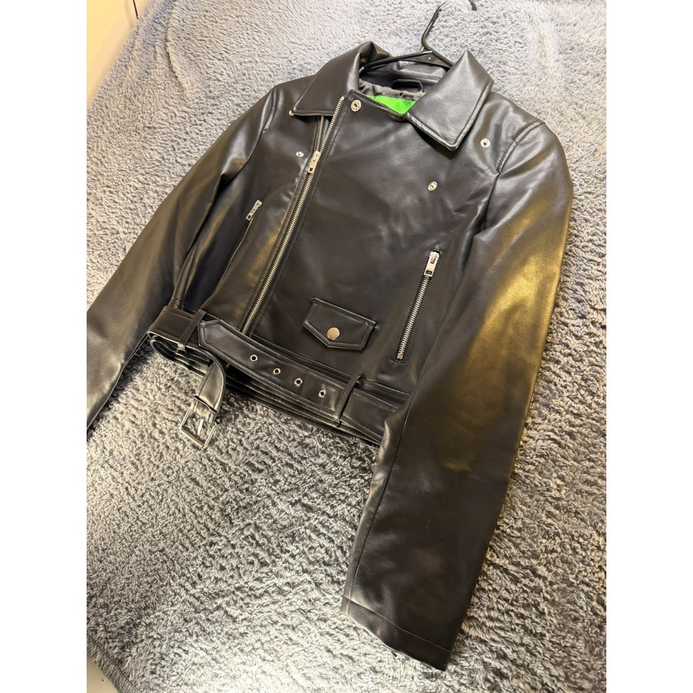 JXX Faux Leather Moto Biker Jacket Black Women's Size S New w/ Tags